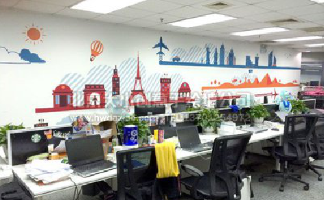 长葛教你设计办公室墙绘的方法。