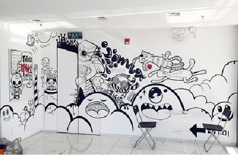 长葛手绘墙并非传统涂鸦。